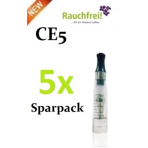 5x Ego-T / Ego-C Clear Verdampfer CE5 V2 mit langen Döchten - 2,4Ohm